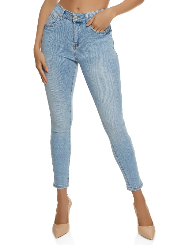 WAX Cropped High Rise Skinny Jeans