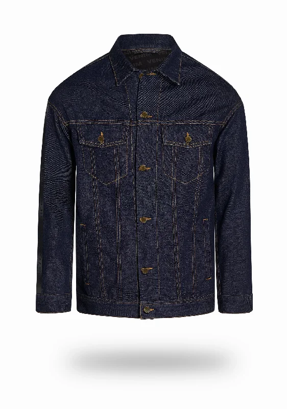 Longer Indigo Denim Jacket