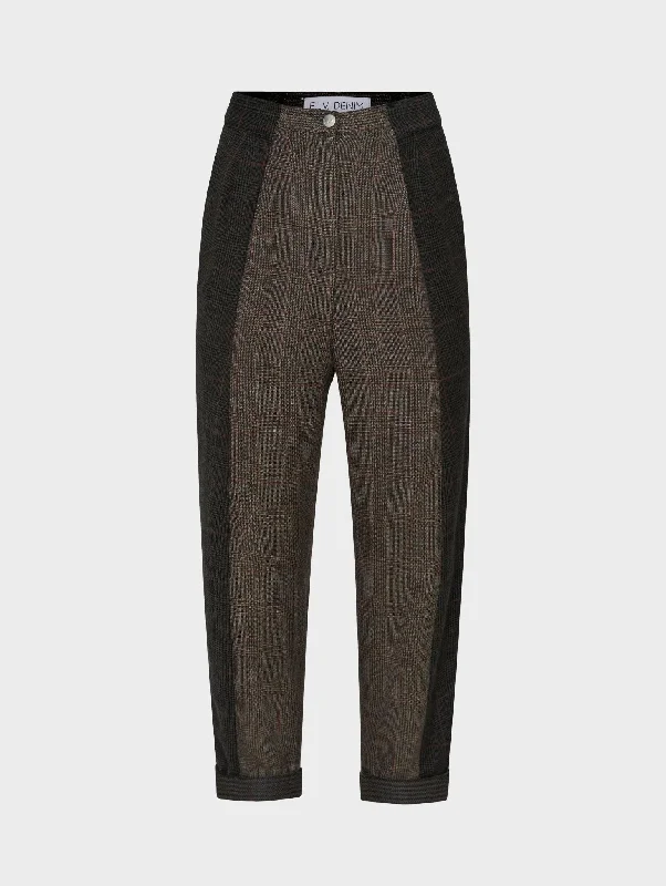 Maeve Trousers Wool Check Suiting