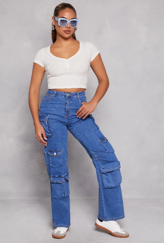 Daisy Wide Leg Cargo Jeans