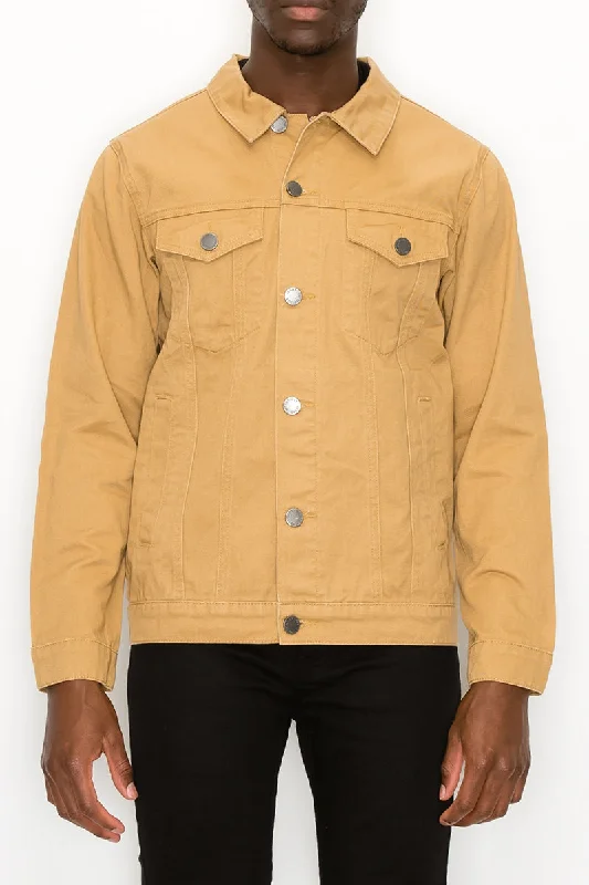 Essential Colored Denim Jacket - Wheat