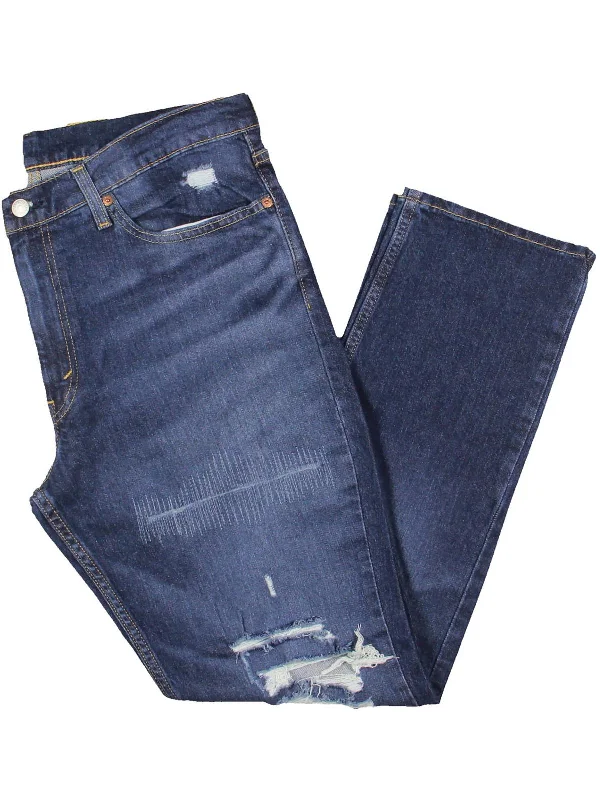 Mens Denim Straight Leg Jeans