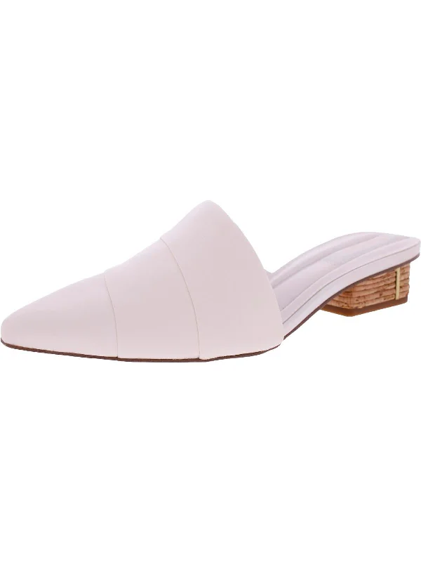 Oasis 2 Womens Leather Almond Toe Mules