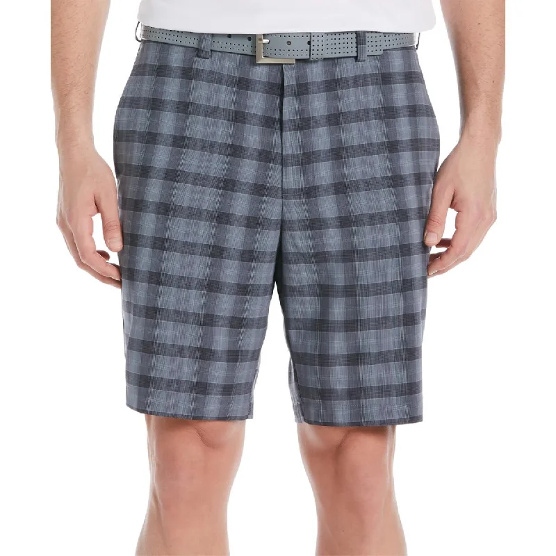 PGA Tour Mens Plaid  Flat Front