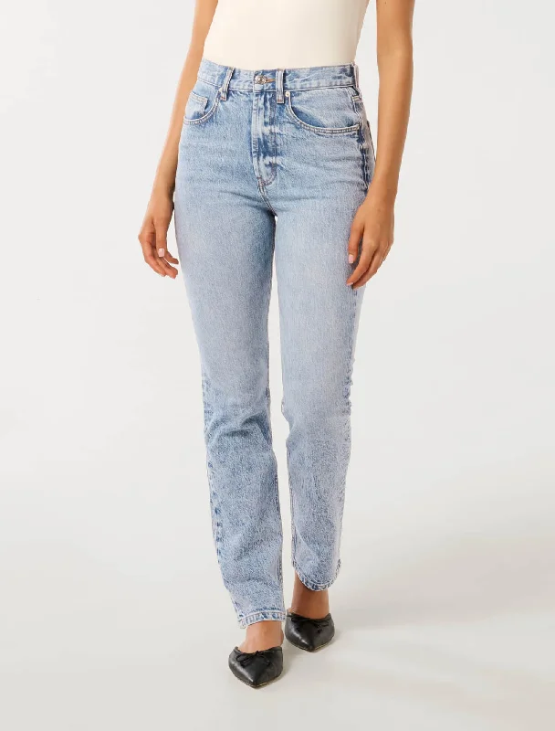 Rebecca High Rise Straight Jeans