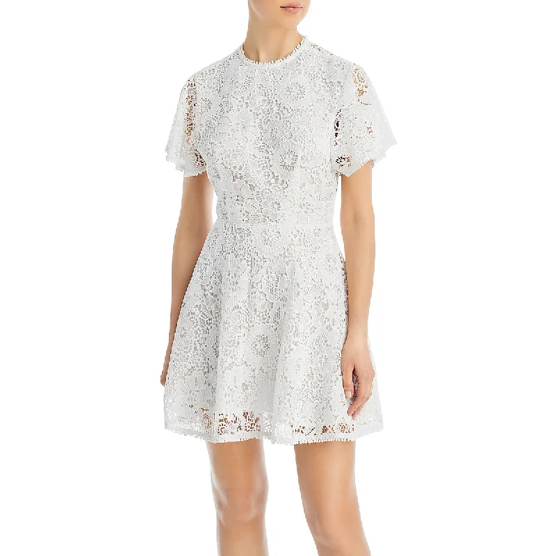 Sabina Musayev Womens Sue Lace Fit & Flare Dress