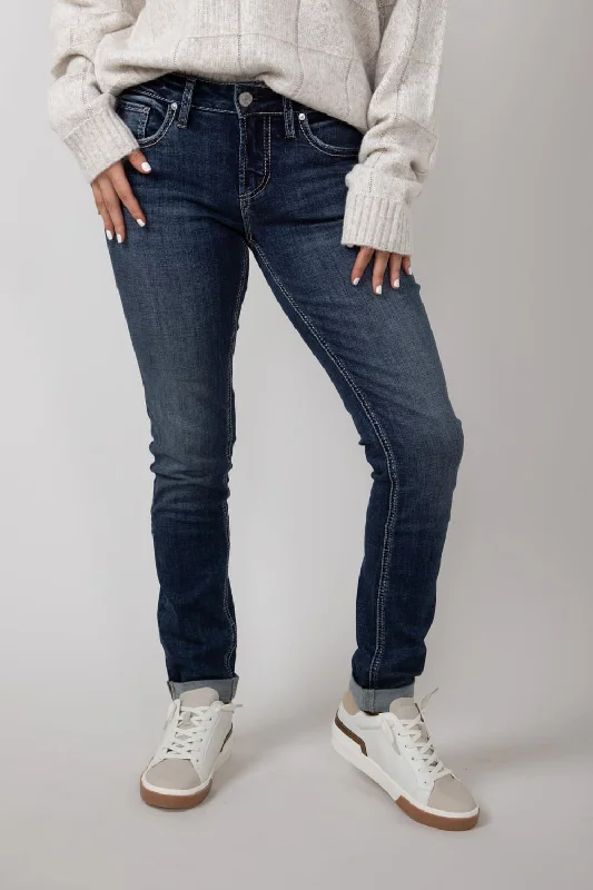 Silver Jeans Mid Rise Girlfriend Jeans for Women | L27137ECF332