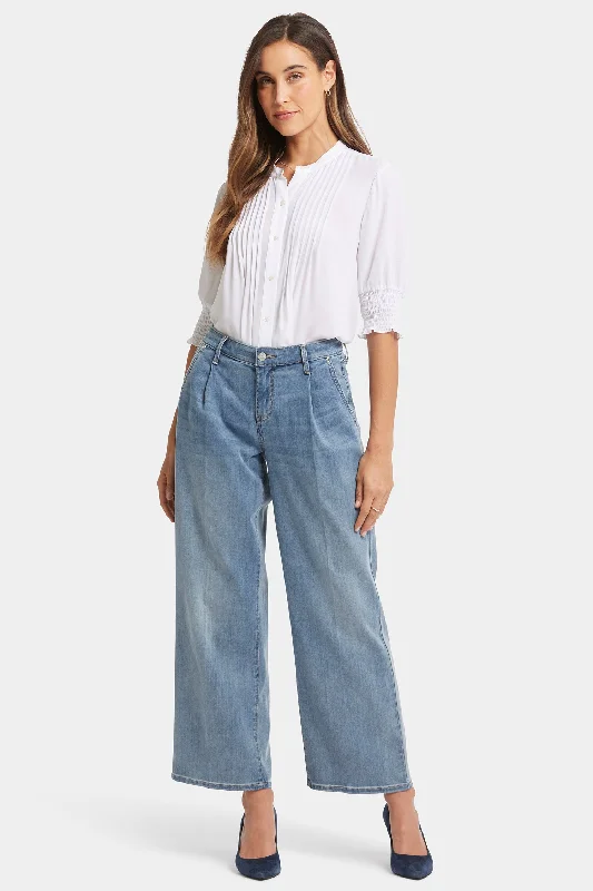 Teresa Wide Leg Ankle Jeans - Indigo Stream