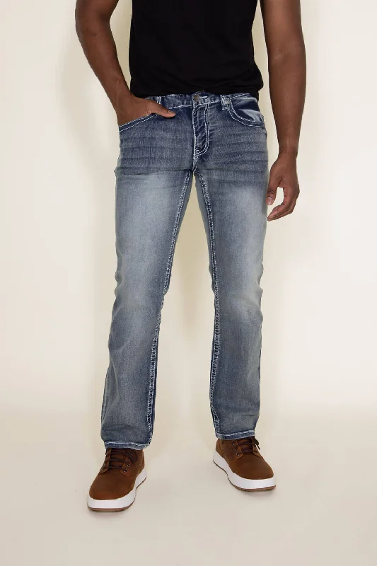 True Luck Dominic Bootcut Stretch Jeans for Men | TL15350239