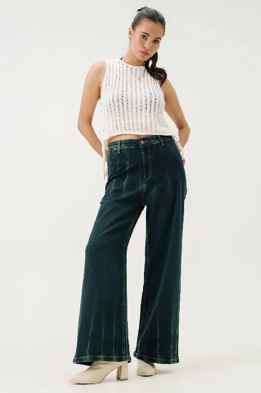 Great Peacock Retro Flare Stretch Jeans