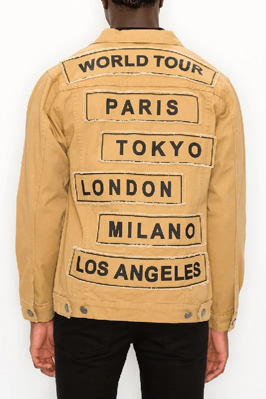 World Tour Colored Denim Jacket - Wheat