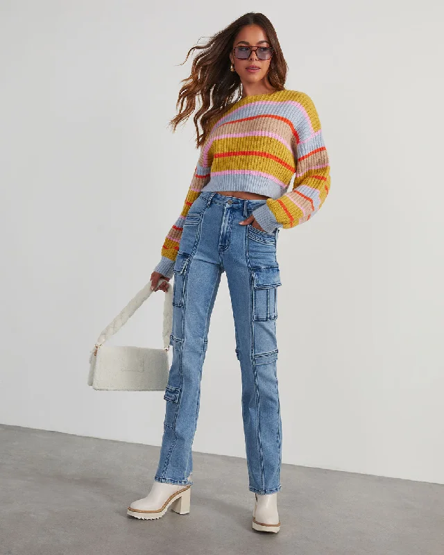 Zhaire High Rise Pocketed Straight Jeans