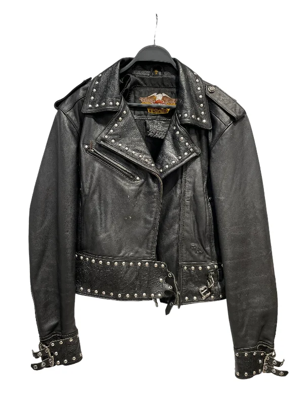 HARLEY DAVIDSON/Leather Jkt/Leather/BLK/harley moto jacket