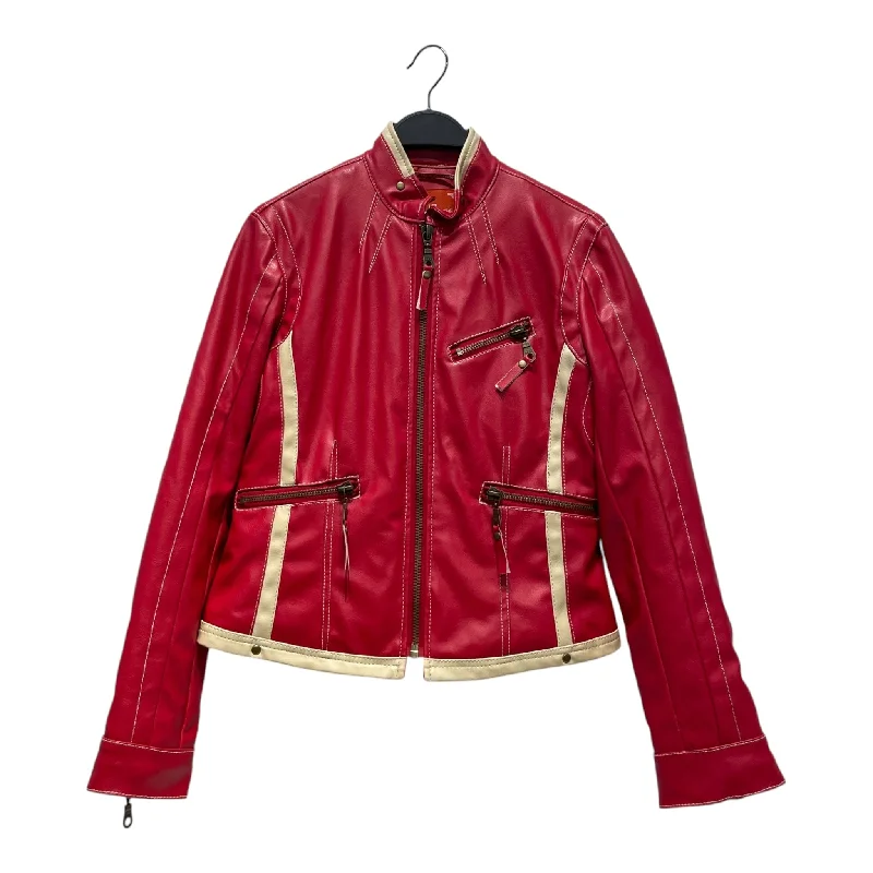 women's-coats-with-ribbed-knit-I.B. Exchange/Riders Jkt (S)/S/Polyester/RED/434005