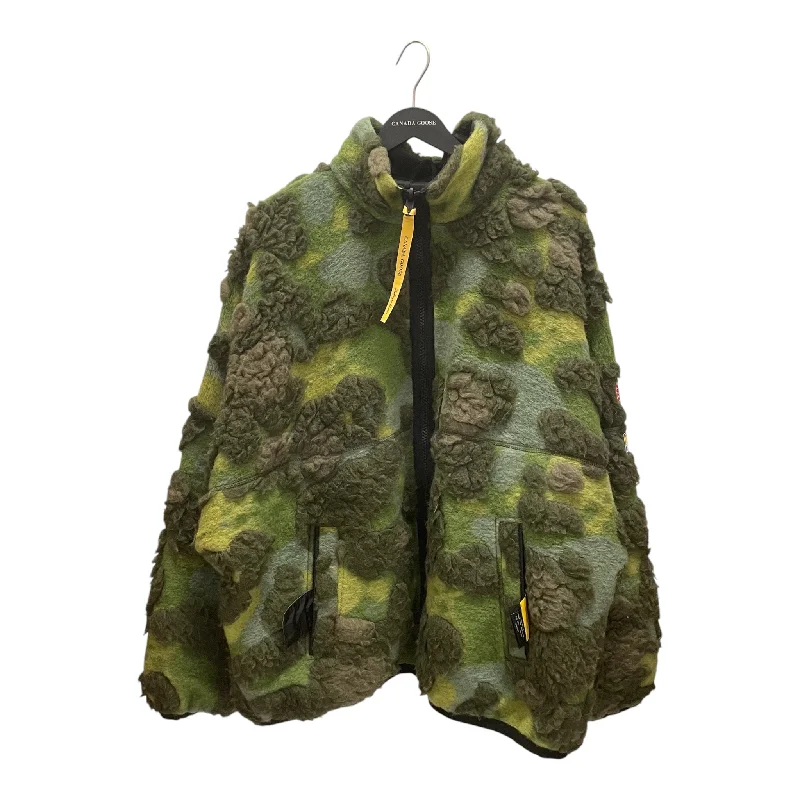 CANADA GOOSE/KIDSUPER STUDIOS/Fleece Jkt/XL/Wool/GRN/Camouflage/TEXTURE FLEECE NBA COLLAB