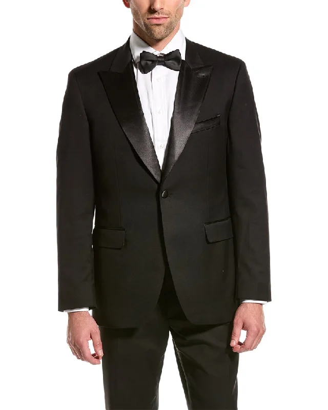 ALTON LANE Mercantile Tuxedo Tailored Fit Suit with Flat Front Pant