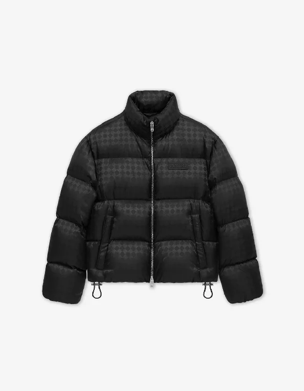 Amiri Black MA Quad Jacquard Down Jacket