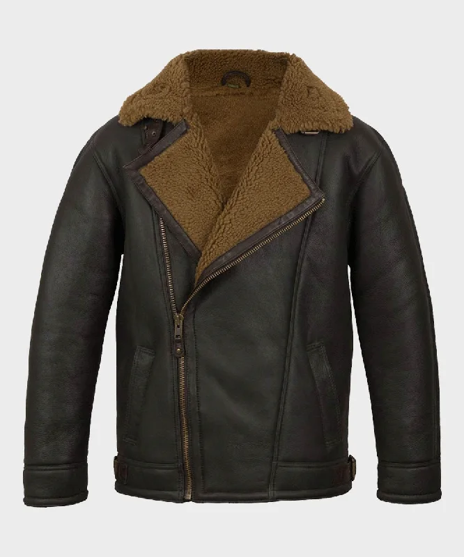 Anderson Black Sheepskin Shearling Leather Jacket