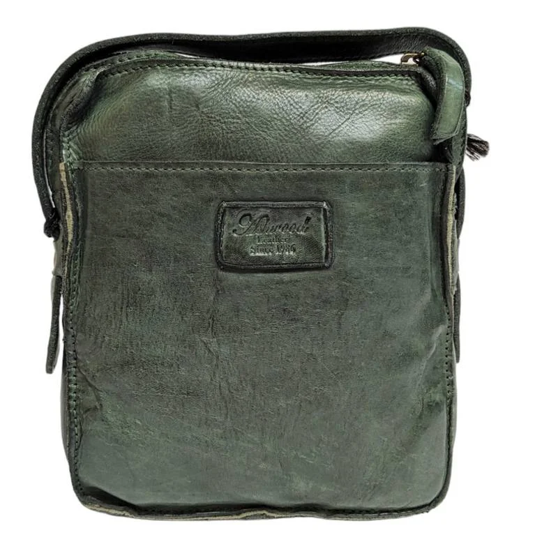 Ashwood Leather Crossbody Bag Medium Green