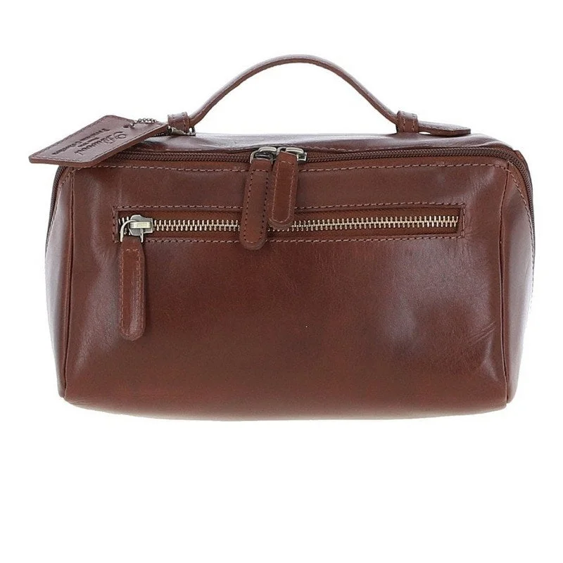 Ashwood Leather Washbag Chestnut