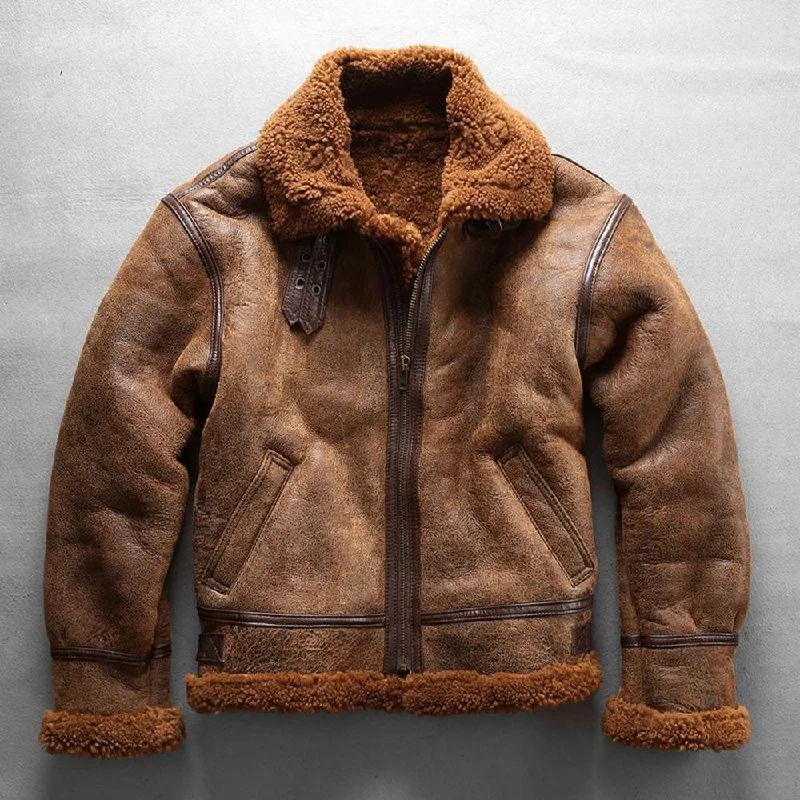 B3 Air Pilot Thickened Australian Sheepskin Shearling Jacket