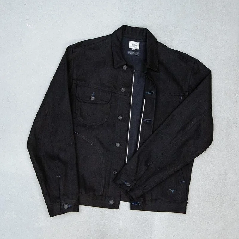 【Benzak Denim Developers】BDJ-02 RIDER JACKET 13oz Black Selvedge / 義大利雙染黑丹寧 騎士夾克