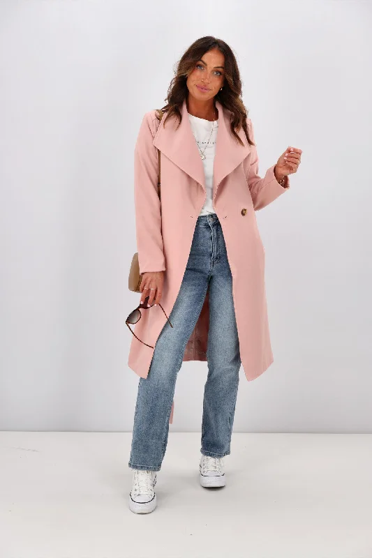 Betty Basics Christina Wrap Coat Powder Petal