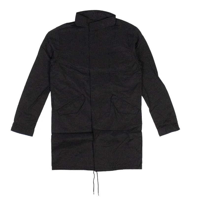 VLONE Black Cotton Blend Skull Trench Coat