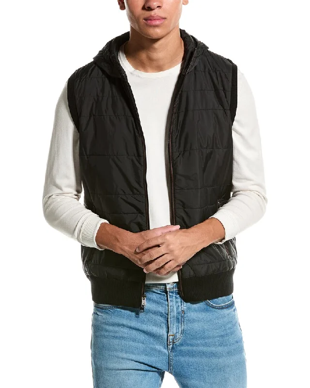 Raffi Quilted Zip Wool-Blend Hoodie Vest