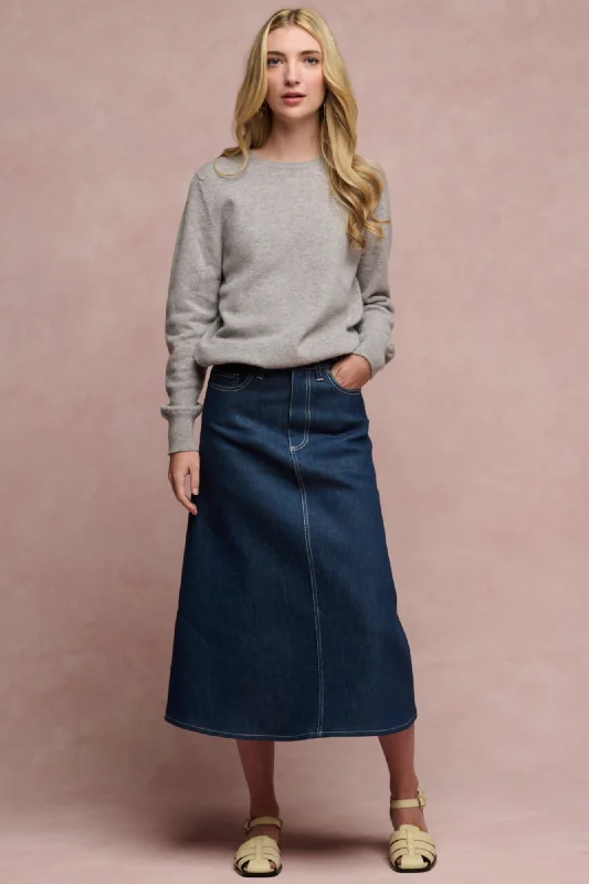 Women's Bobbie A Line Denim Skirt - Blue