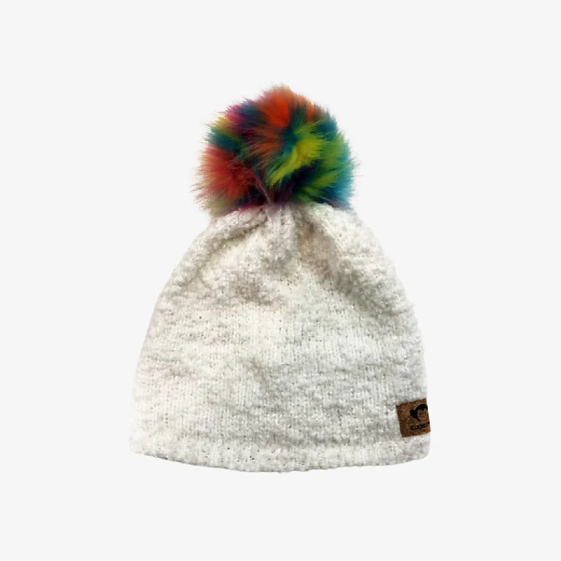 Boucle Hat | White Rainbow