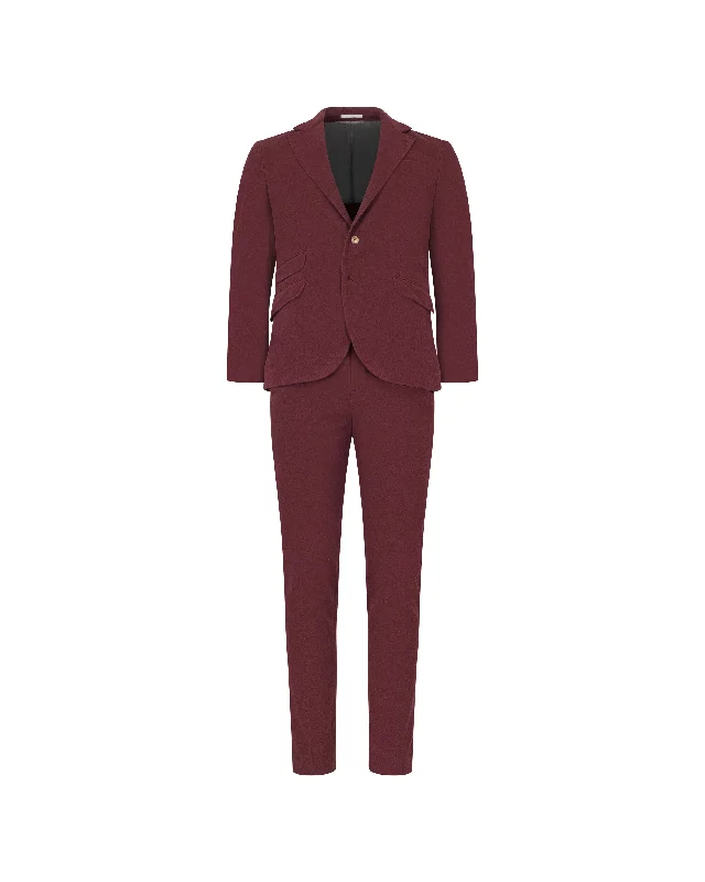 Brunello Cucinelli New Menâ€s 2pc Maroon Suit