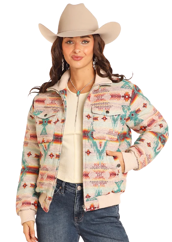 Women's Rock & Roll Cowgirl Bomber Jacket #BW92C04331