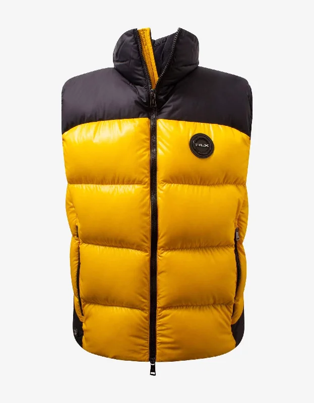 Ralph Lauren RLX Carleton Black & Yellow Down Gilet