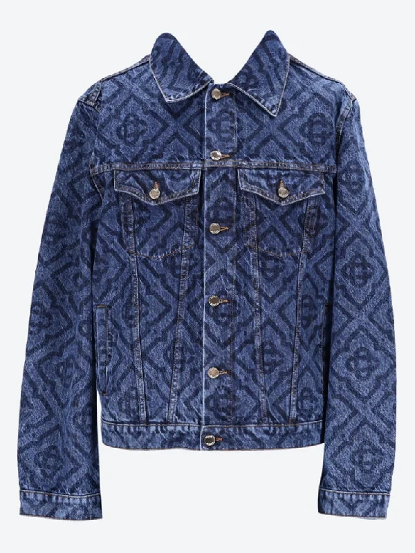 Laser print denim jacket