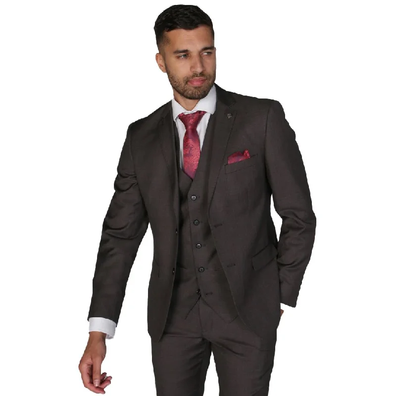 Men’s blazer suits-Charles - Men's Charcoal Plain Formal Blazer