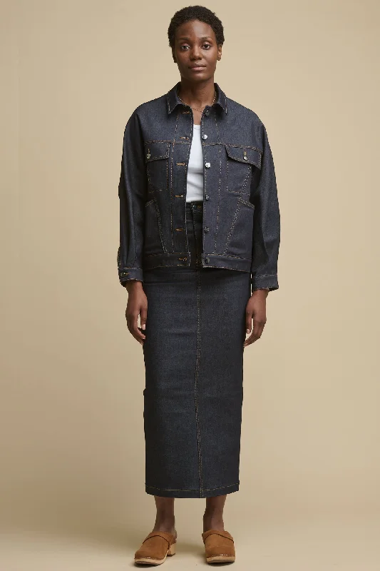 Women's Frankie Denim Maxi Skirt - Indigo