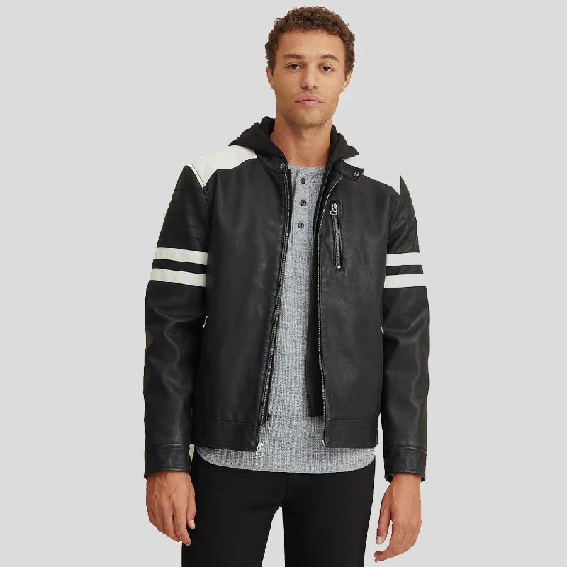 Cody Black Biker Leather Jacket