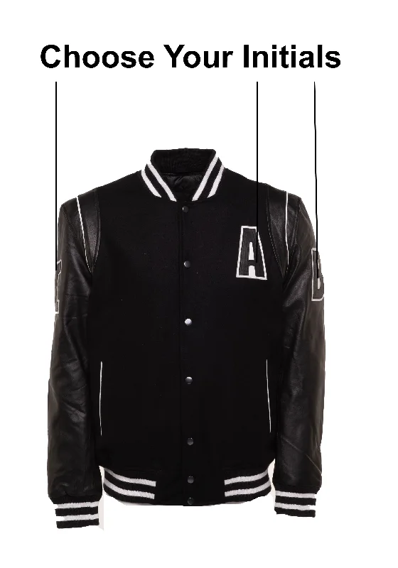 Darrel's Varsity leather jacket with leather lettering