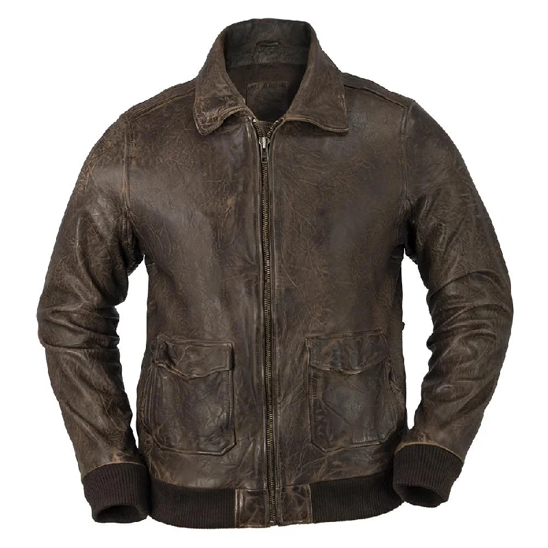 Duke - Men's Bomber Style Leather Jacket