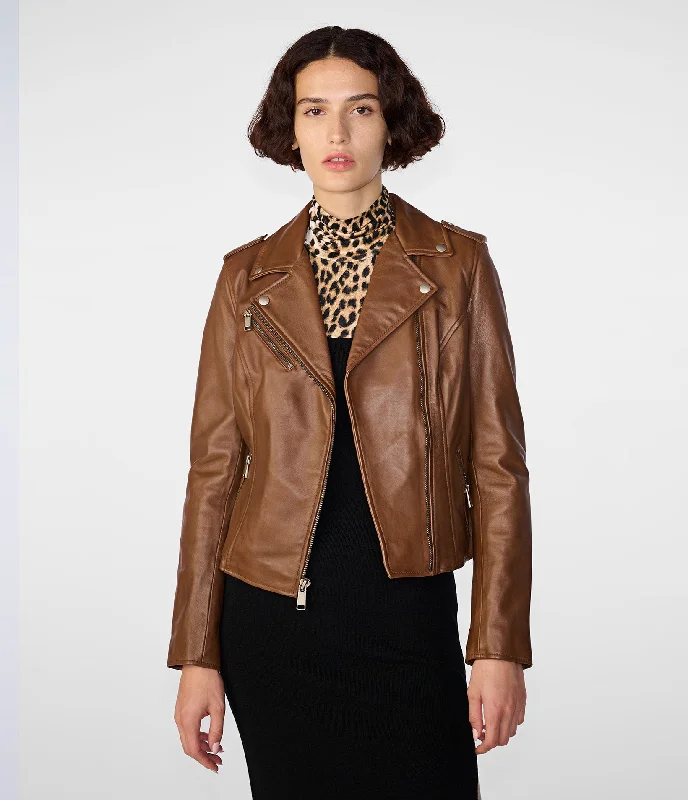 Madeline Asymmetrical Leather Jacket