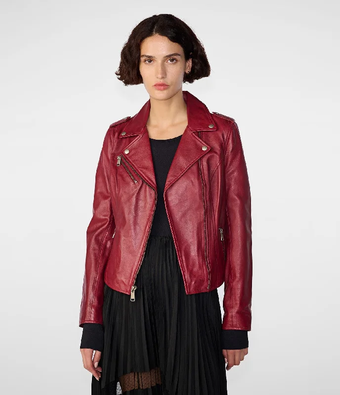 Madeline Asymmetrical Leather Jacket