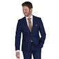 Elegant Mens Blue Brown Check Blazer Tailored Fit for Weddings