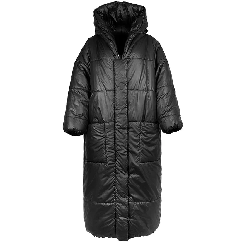 quilted-women's-coats-MAXI WINTER COAT "ELIN" IN BLACK