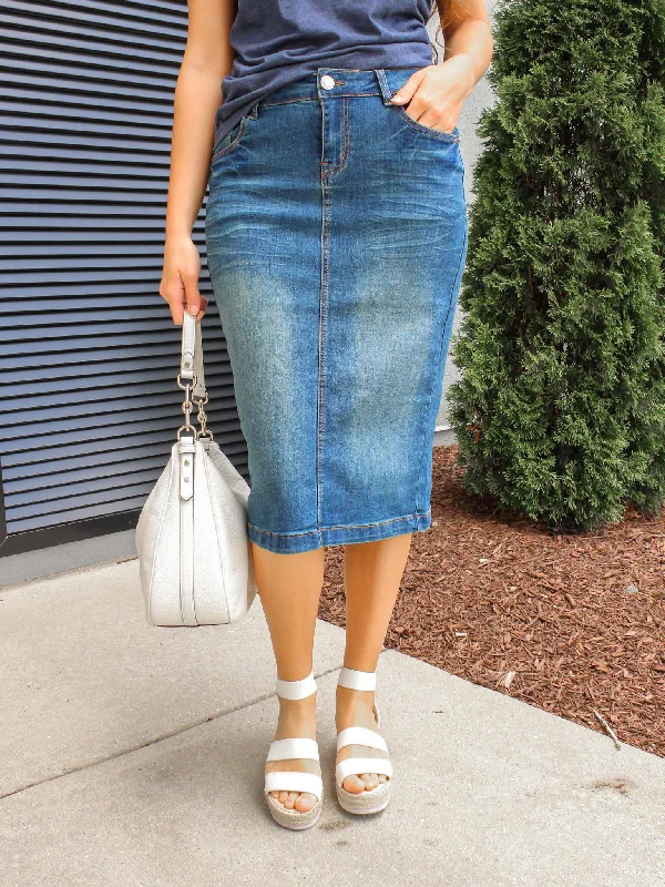 Emily Vintage Denim Skirt