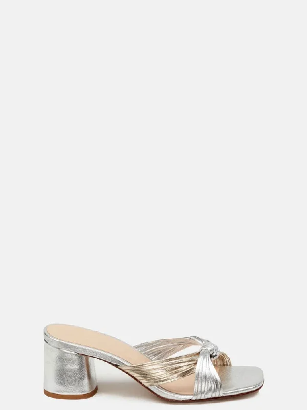 Fabienne Chapot Monica Knot Mule Gold & Silver