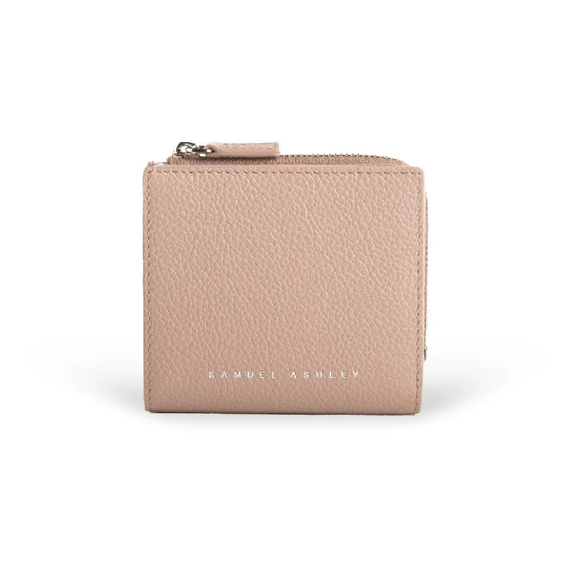 Flora Leather Zip Around Wallet