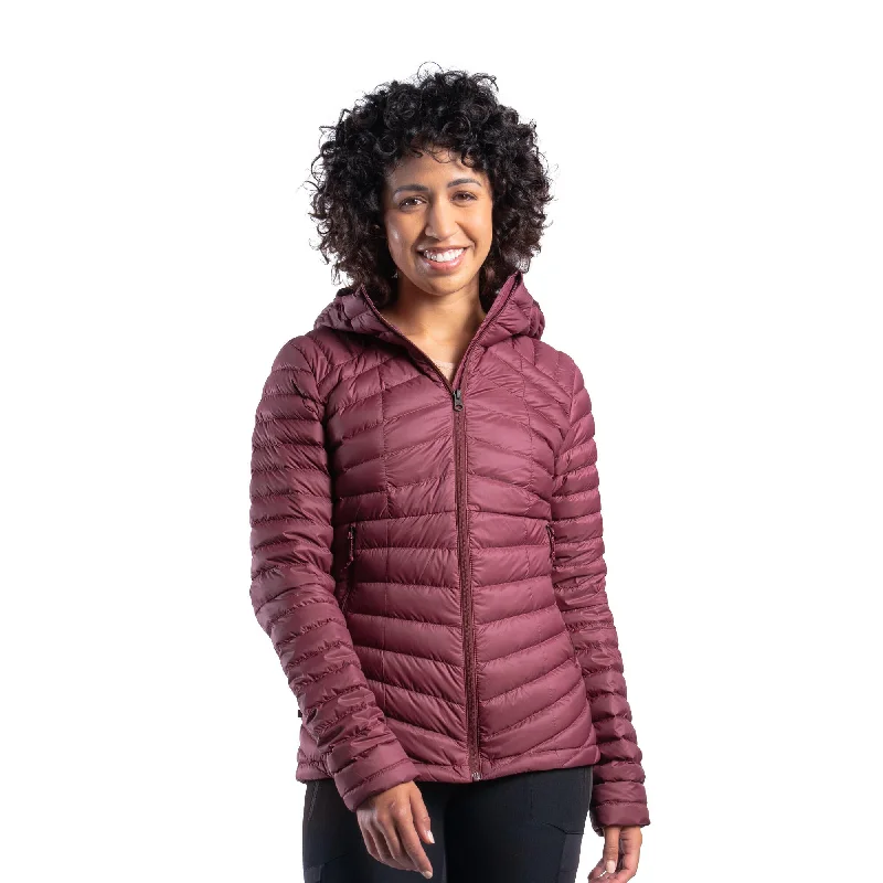 wool-women's-coats-Forclaz Women's MT100 Hooded Down Puffer Jacket