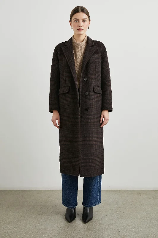 GALLERY COAT - ESPRESSO HOUNDSTOOTH