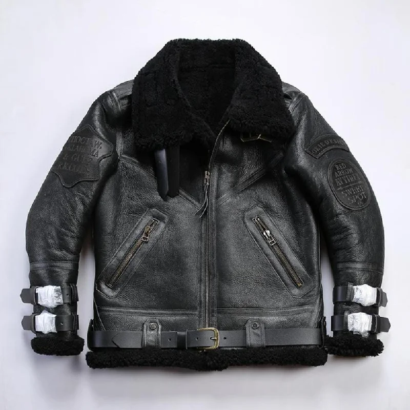 B3 Premium Sheepskin Flight Shearling Jacket